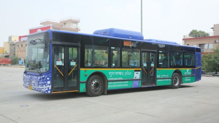 Operation of Gurugram city buses stopped on route number-255